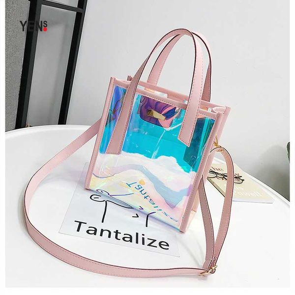 

shoulder messenger bag clear transparent pvc women candy color jelly bags purse solid color shoulder crossbody beach bag