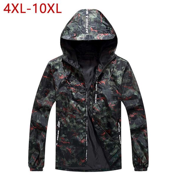 

4xl-10xl men camouflage baggy jacket spring autumn male casual loose windbreak outwear bomber hip hop varsity hood coat 7xl cf20mx191012, Black;brown