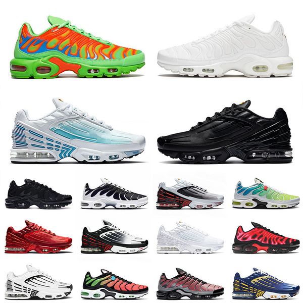 

2021 new quality tuned plus iii tn 3 size 12 mean green running shoes triple white laser blue radiant mens womens trainers sneakers