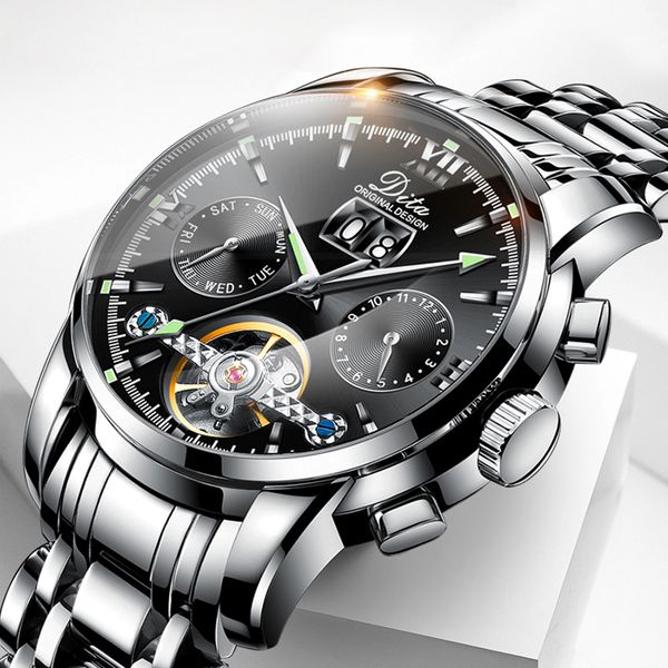 

2020 new fashion mens watches stainless steel brand luxury sports chronograph quartz watch men relogio masculino