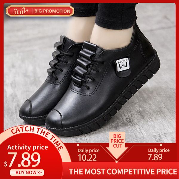 

women pu leather women's flat shoes lace up sneakers sewing platform female footwear casual walking shoe autumn 2020, Red;white