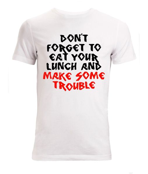 

sport new fashion cool casual t shirts banksy don't forget to eat your lunch men's (woman's available) t shirt white summer t