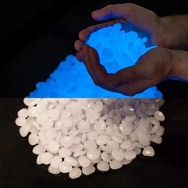 

100pcs glow in the dark pebbles glow stones rocks luminous pebble for outdoor decor garden lawn yard aquarium walkway f qylmgk
