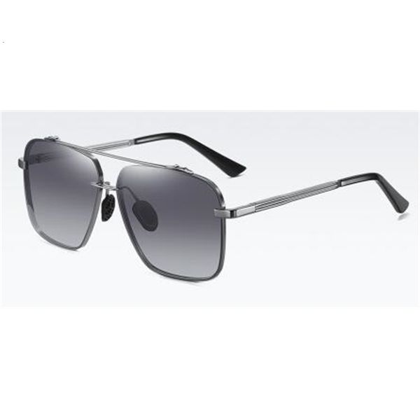 

2021 new men polarized oversized metal frameless uv400 driving sunglasses night vision glasses with box o9q0, White;black