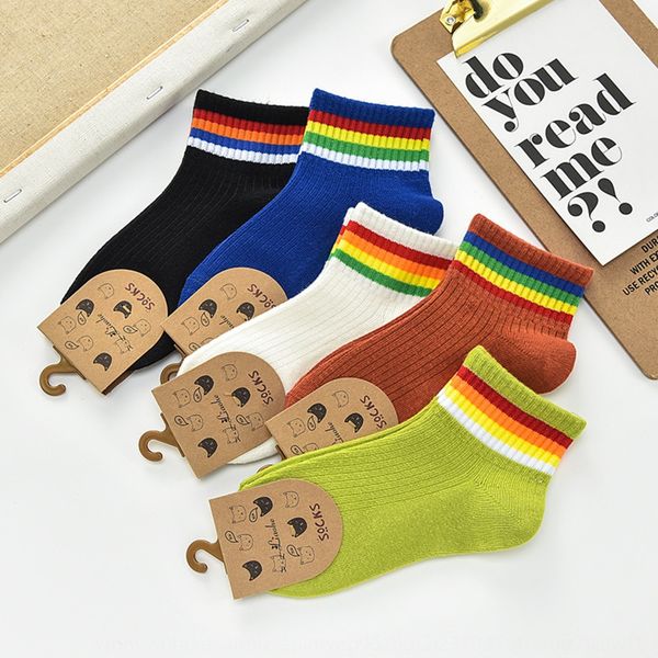 

liaohe new men's and women's spring and summer short tube cotton children's children's cotton socks cute cartoon multi p, Black