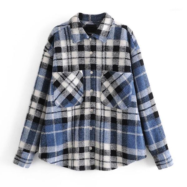 

novalya long sleeve blouses women fashion casual turn down collar shirts women elegant loose plaid printed female ladies1, White