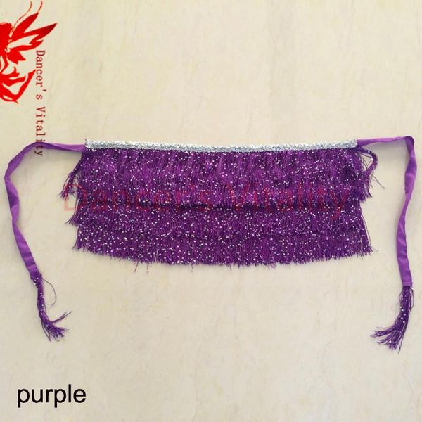 

lady belly dancing clothes 3 rows tassel belly dance belt for women dance sequins hip scarf girls props1, Black;red