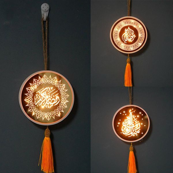 

fengrise деревянного night light ид мубарак украшение для дома висячего pendan рамадан карим фестиваля партия diy декор ид аль-адха sqcnto