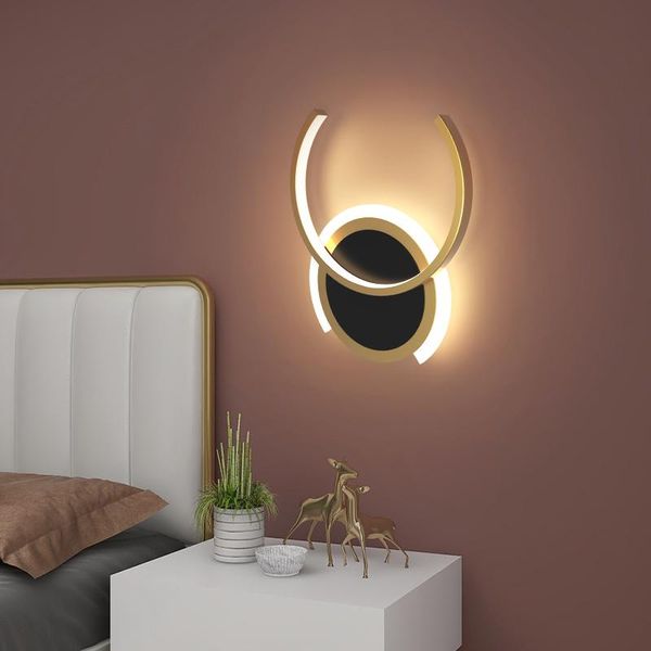 

wall lamp veihao modern led bedside bedroom living room sofa background home simple black gold aisle decorative lights