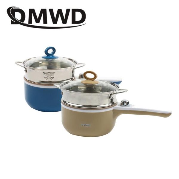 

electric skillets dmwd mini skillet pot breakfast steamed eggs steamer soup noodles cooking heating pan multi cooker eu