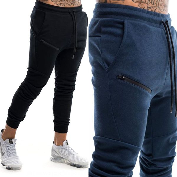 

fashionable autumn and winter new tight sports tight muscle brothers leisure sports pants men's fitness tights elastic basketball pants, Blue