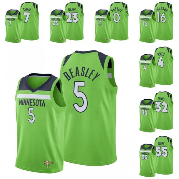 

миннесота timberwolves мужчины исайя ханаан джимми батлер д'анжело рассел джеймс джонсон дьенг jaylen ноуэлл джерси, Black
