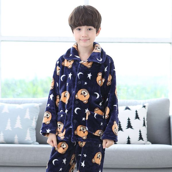 

warm pajamas in autumn children's and flannel winter hmra, Blue;red