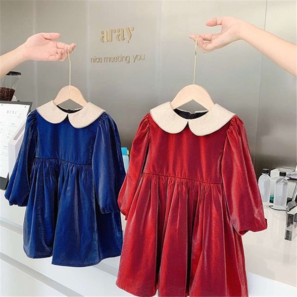 

long activi sve clothing 2020 girls' princs children's thickened autumn and winter drs foreign sle skirt 7210, Red;yellow