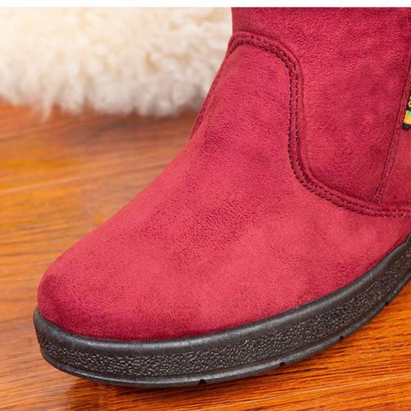 

shoes warm ladies women's fashion platform boots retro ankle keep warm woman shoes female zipper footwear winter boots womens, Black