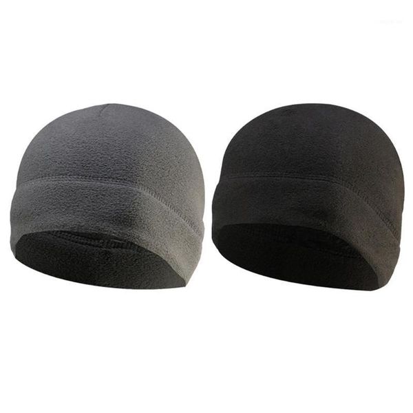 

warm hat windproof elastic fleece cap for outdoor riding skiing1, Black