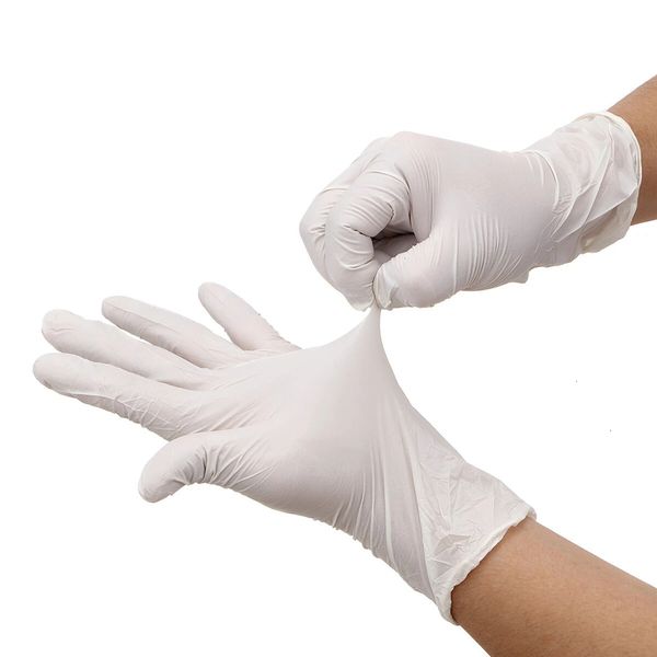 

100pcs boxed transparent food nitrile powder-non-sterile disposable grade gloves
