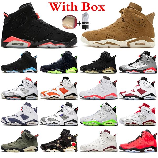 

with box jumpman 6 6s men classic basketball shoes white infrared gatorade dmp golden harvest mens trainers outdoor sports sneaker 40-47