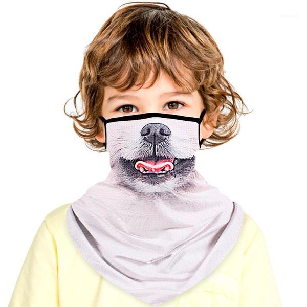 

facemask children kids rave bandana neck gaiter tube headwear face scarf mascarillas masque tapabocas1, Blue;gray