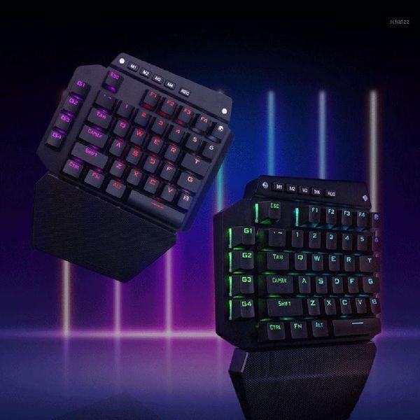 

k700 one-hand mechanical keyboard rgb led backlight outemu switch macro defines1