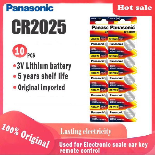 

10 шт. оригинальный panasonic cr2025 кнопка кнопка батареи для цифровой камеры видеокамера часы калькулятор вес масштаб 3 в литий-ячейка jll, Bronze;slivery