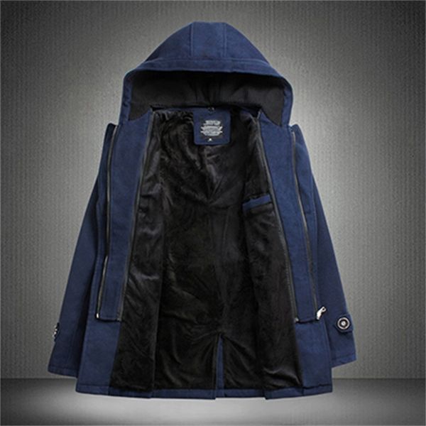 

2021 new more jacket size new wool men's jackets male winter coat kj257 lyrr, Black;brown