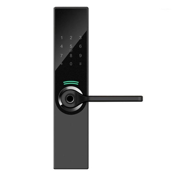 

digital biometric fingerprint lock keyless smart door lock fingerprint+password++key+app unlocking 5 ways1