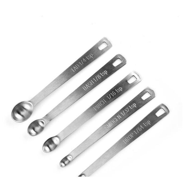 

5pcs set mini measuring spoons stainless steel round measure spoon for liquid dry ingredients useful sugar cake ba jllrzp bdegarden