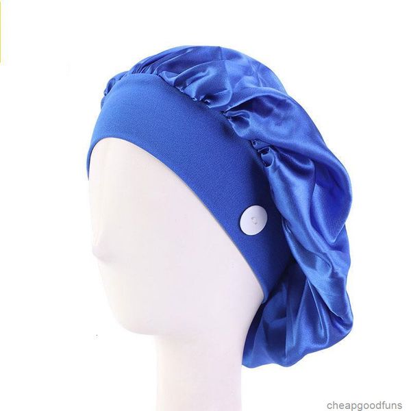 

uiipgturban women night sleep hat fashion satin caps loss button mask holder bonnet solid ladies chemo cap elastic hair bands wmtjwv 7