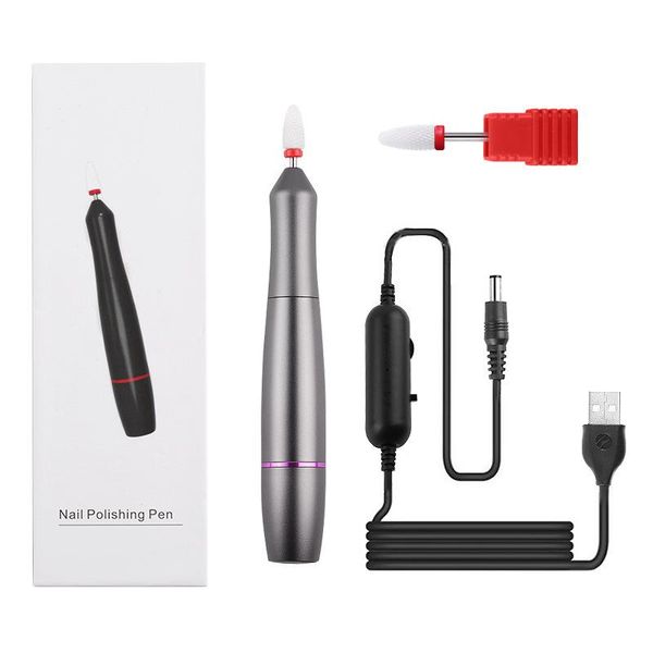 

nail drill & accessories usb style portable electric bits set mill cutter machine for manicure tips pedicure file