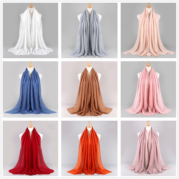 

new fashion twill embossed wrinkled scarf designer cotton and linen headscarf ladies printed headscarf dhl ing