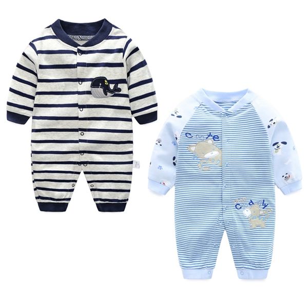 

baby rompers 2020 winter long sleeve baby boy girl clothes newborn jumpsuits outfits overalls infant roupas de bebe custome t200706, Blue