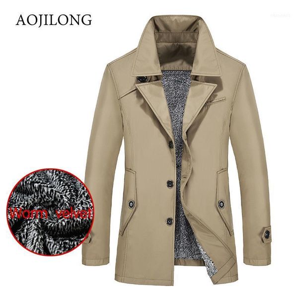 

winter men trench coat warm russian fur parka jacket for men slim fit casual trench coat pure cotton long coats large size 9xl11, Tan;black