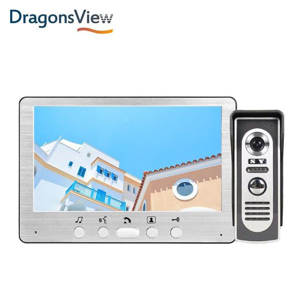 

video door phones dragonsview 7 inch 700tvl intercom system silver entry panel intercoms for private home call