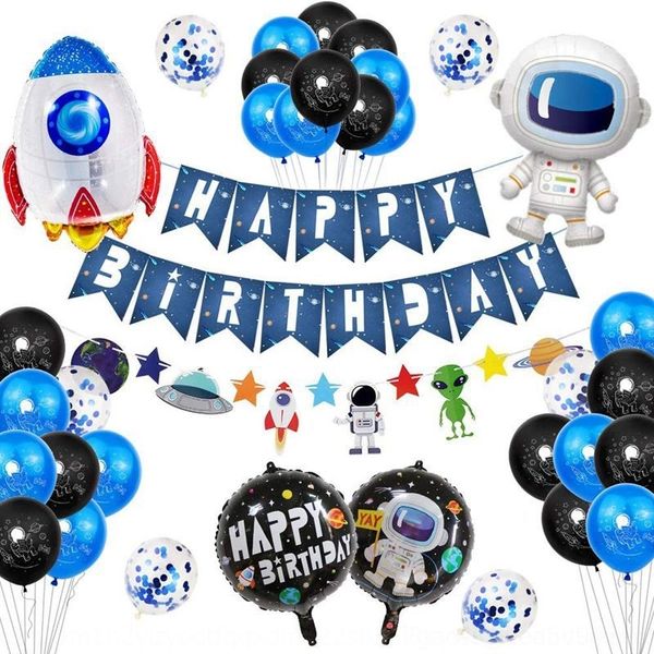 

1ev5l space film party decoration space flag balloon rocket rocketbanner rocket banner aluminum theme balloon baby suit onaxe