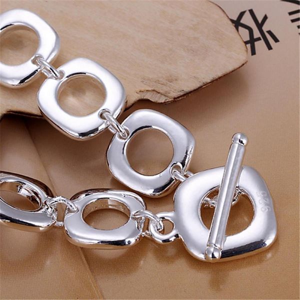 

beautifully square silver color bracelets new listings fashion jewelry christmas gifts beautifully square h sqcgck, Black