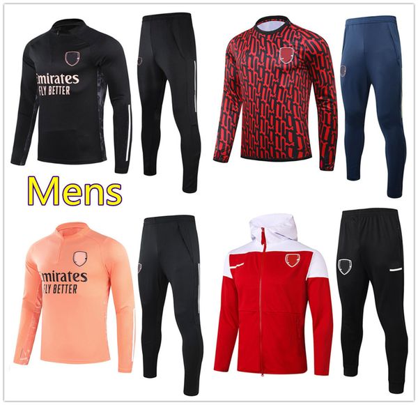 

20 21 mens arsen soccer tracksuit football training 2020 2021 men football tracksuit zip jacket hoodie jogging jersey survtement chandal, Black;yellow