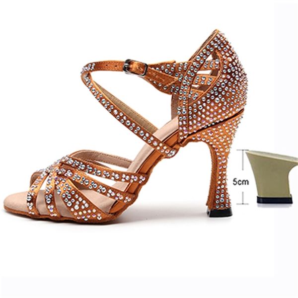 

2021 new woman rhinestone latin dance women soft sole ballroom salsa dancing shoes for party wedding latino tango dance-shoes 1 l36w, Black