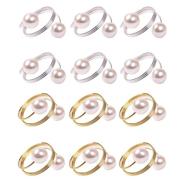 

napkin rings 6pcs buckle hoop circle serviette holder for wedding el supplies table decoration,