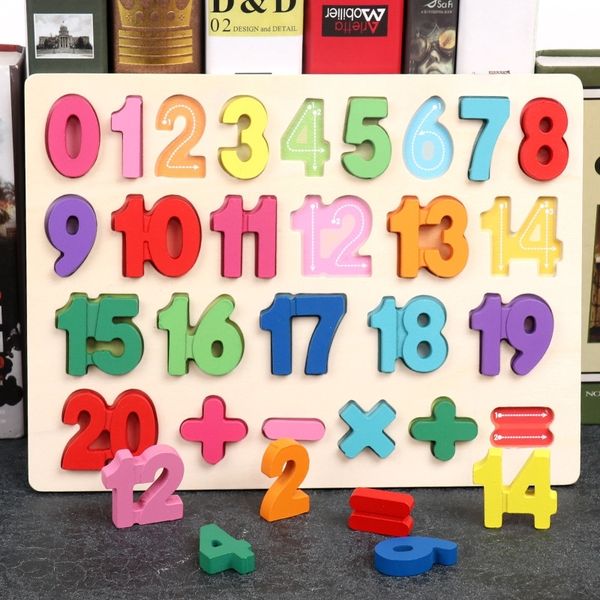 

kids wooden 3d alphabet number puzzle baby colorful letter digital geometric educational toy for toddler boy girl gift y200413