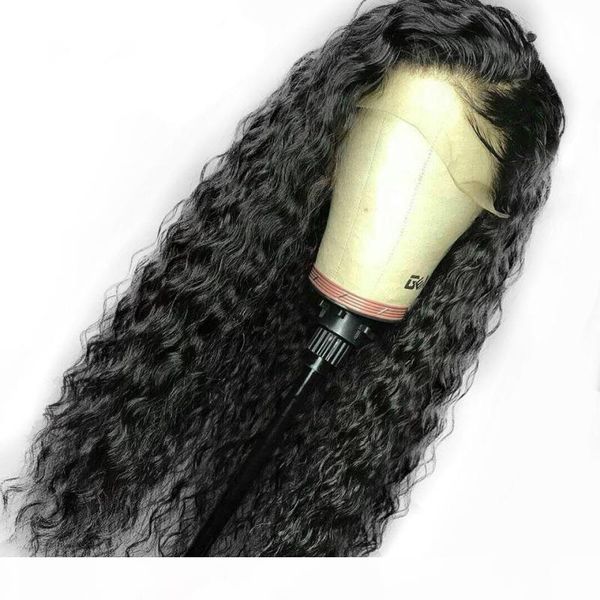 

lace wig brazilian water wave human hair full lace wig pre plucked glueless lace wigs for black women, Black;brown