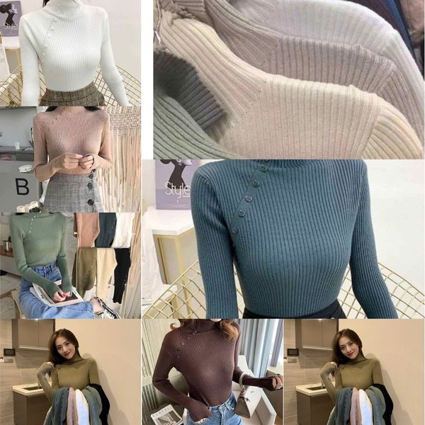 

new style knitted wear winter women's wear bottoming shirt for women's fashion in autumn and winter 2020 wsdba, White;black