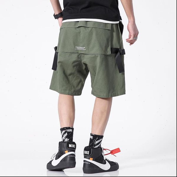 

streetwear cargo shorts men summer casual hip hop mens shorts cotton 2020 new bermuda beach male shorts, White;black