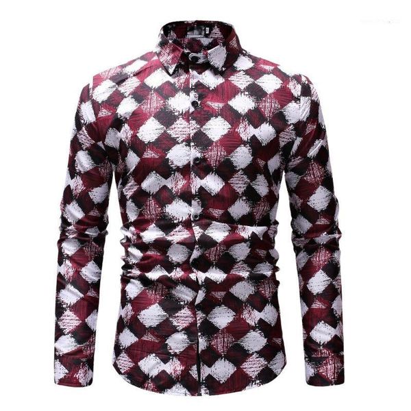 

men's casual shirts plaid men shirt spring autumn long sleeve hawaiian floral soft comfort slim fit mens clothing plus size -3xl1, White;black