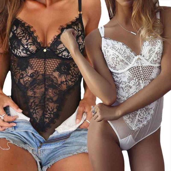 

lace bodysuit women skinny jumpsuit black summer rompers female jumpsuit body feminino short overalls mesh playsuit leotard, Black;white