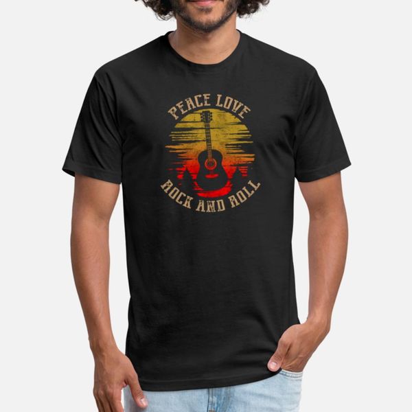 

peace love rock and roll guitar retro vintage designers graphic t shirt customized hiphop vintage tracksuit hoodie sweatshirt