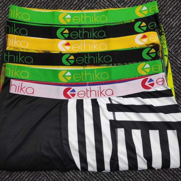 

2020 new wholesale plus size mens ethika sets boxer briefs underwear 9527, Black;white