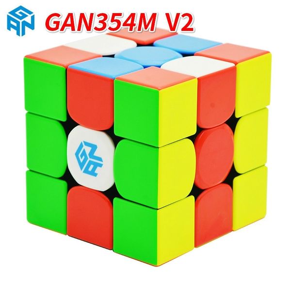 

gan356 r s 3x3x3/gan 354m v2 magnetic cube stickerless magic professional 356 speed magico cubo gan356air puzzles for children y200428