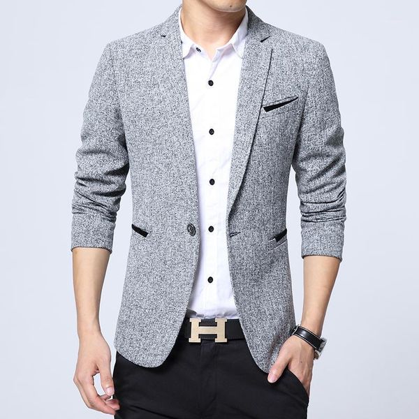 

2021 new spring autumn thin casual men blazer cotton slim england suit blaser masculino male jacket blazer men size s-5xl1, White;black
