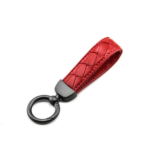 

luxury simple creative fashion sheepskin woven car key chain ring pendant for lovers, Silver